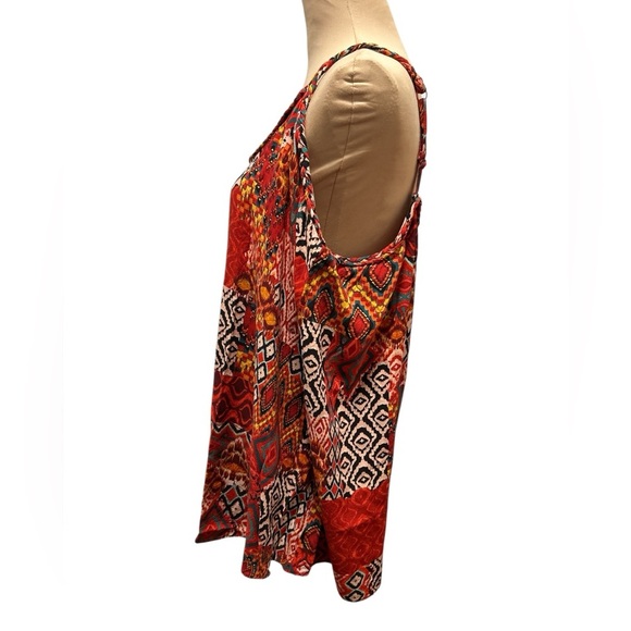 Torrid Challis Braided Sleeveless Tank In Elegant Geo Tiles Adj Straps Size 3 3X - Picture 5 of 13